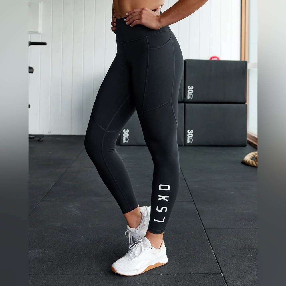 LSKD Rep Ultra High-Rise Full Length Legging Pockets Size Medium Black